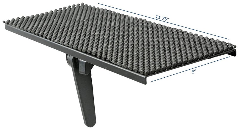 Mount Plus APM-09-02-2X Top Shelf TV Mounting Bracket 12-inch Wide Platform | Holds Speaker, Streaming Device, Game Console, and More (2 Pack Black Protective Ledges) - Image 2